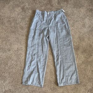 Maurices Gray Wide Leg Pants Lightweight Cargo